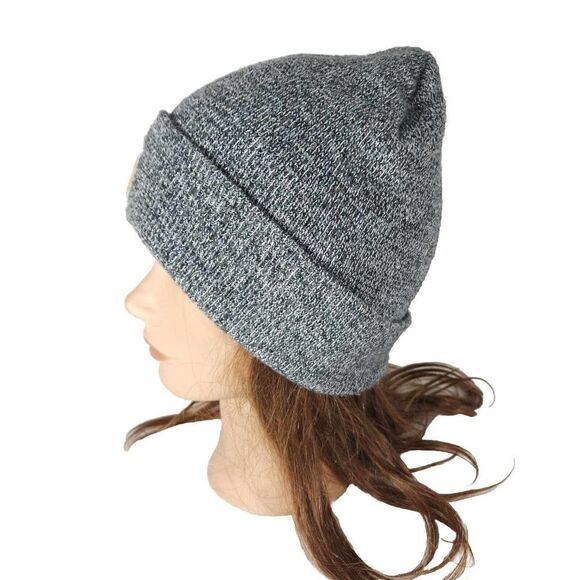 Carhartt Unisex One Size Fits All Gray Acrylic Knit Cuffed Logo Beanie Hat - Picture 2 of 9